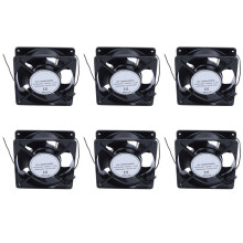 6X AC 220V-240V0.14A Borstelloze Koeler Koelventilator 120 mm X 120 mm X 38 mm