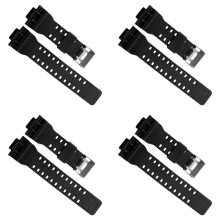 4X Natural Resin Replacement Watch Band Strap , for GD120/GA-100/GA-110/GA-100C(Black)