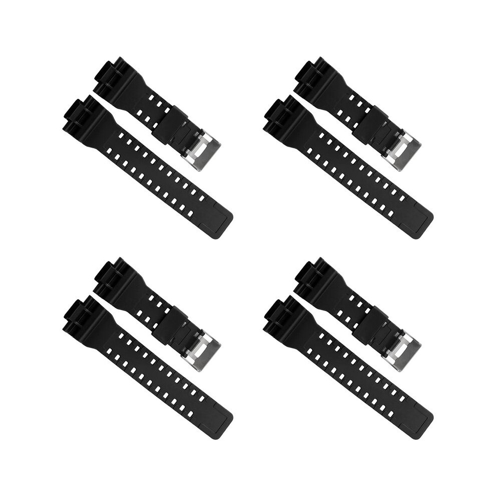 4X Natural Resin Replacement Watch Band Strap For Gd120/Ga-100/Ga-110/Ga-100C(Black) Black 6034116850024