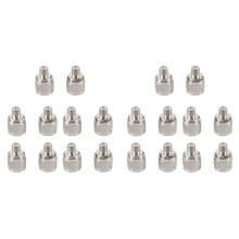 20pcs N Type Male Plug to F Female RF Coaxial Adapter Connector for Wireless Antenna,Silver