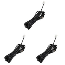 3X RJ11 6P4C Telephone Cable Cord ADSL Modem 3 Meters