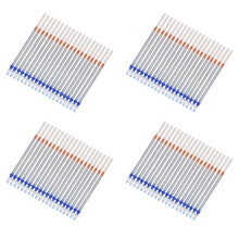 80 Pcs 0.7mm Tip Gel Silver Tone Ink Pen Refill Replacement