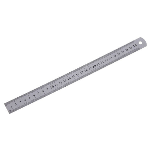 10X Stainless Steel Ruler Measure Metric Function 30cm 12Inch