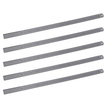 5pcs 60cm Stainless Metal Measuring Straight Ruler