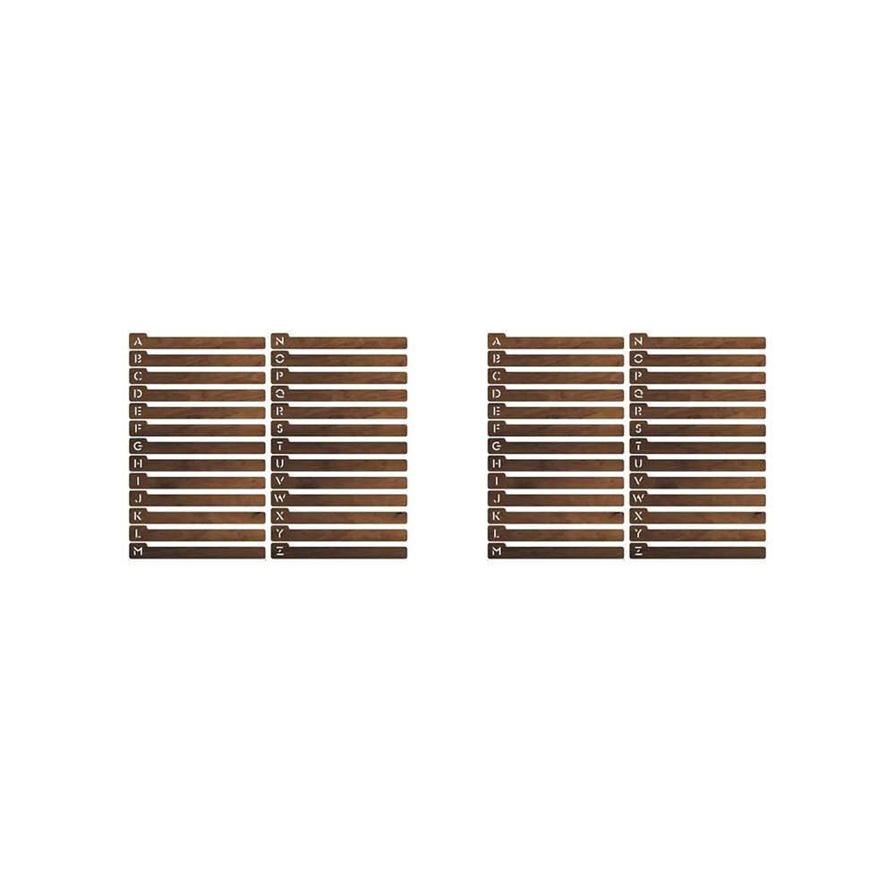 52Pcs Wood Record Dividers, Alphabetical Vinyl Record Storage Dividers A-Z, Record Holder Organizer Guides 6033058453157