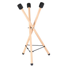 Wooden Tongue Drum Stand Tripod Floor Bracket for Hand Pan Drums with Stable Support and Wood Finish