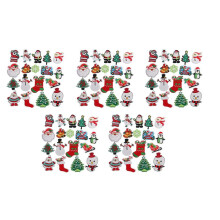 Christmas Patches Sew Iron Embroidered 90PCS Xmas Tree Santa Cute Appliques for DIY Crafts Clothes Decorations