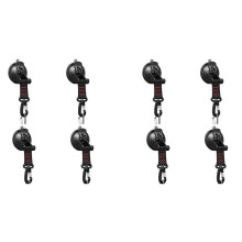8 Stuks Heavy Duty Zuignap met D-Ring 360 Roterende Camping Zuighaken Auto Zuignappen voor Luifel-Rood