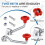 Trailer Jack Handles Replacement Crank Accessories Fits Most Trailer Jacks,Comes with Bolt Nut Spacers 3