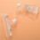 4pcs 6.5 Inch Height Transparent Plastic Double Clips Adjustable  Sign Card Display Holder 8