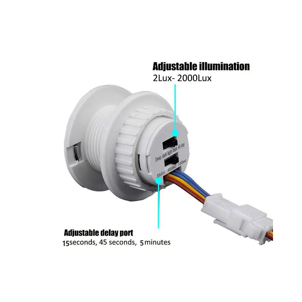 2X Motion Sensor Ac85-265V Pir Sensor For Ing Delay Adjust Movement Detector Lamp Light 6031337281576