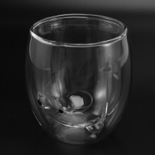 Bicchiere Da Caffè un Doppio Strato Bicchiere e Tazza Tazza Da Caffè un Forma Di Tazza Fatta un Mano Da Bambino
