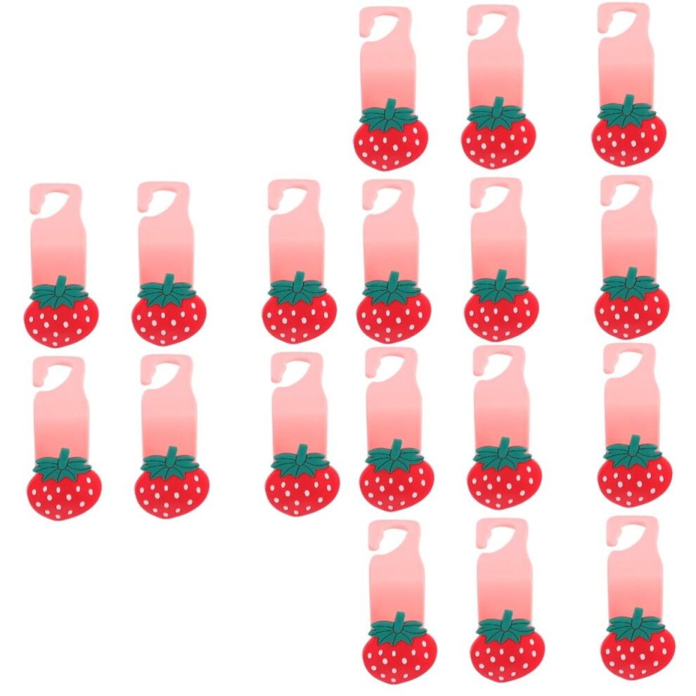 3 Sets Cute Strawberry Car Headrest Hooks Organizer For Handbags Purses Umbrellas 6Pcs 9330225007562