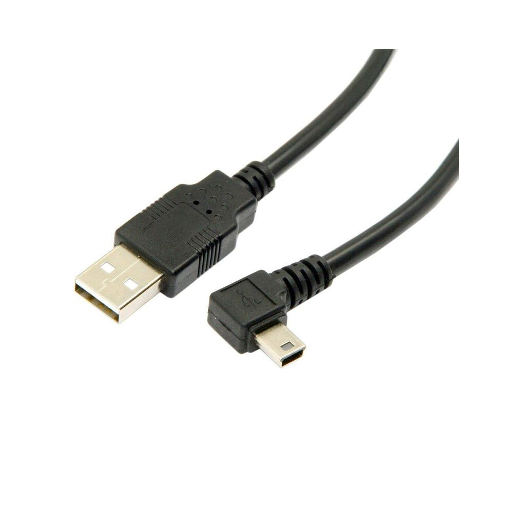 6Pcs 1.8M Usb B Type 5Pin Male 90 Degree Left Angled To Usb 2.0 Male Data Cable Color Black 4713427056777
