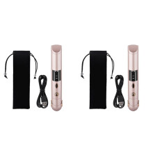 2X Portable Cordless Hair Straightener for Travel USB Rechargeable Flat Iron with Ceramic Plates