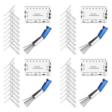 36Pcs Understring Radius Gauge + String Action Ruler Gauge Tool + Gitarrenbrücken-Sattelmutterfeilen Set Gitarrenreparaturwerkzeug Zubehör