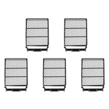 5X 1/10 RC Car Rock Crawler Metal Roof Rack Luggage Carrier with LED Lights Bar for CC01 AXIAL SCX10 D90
