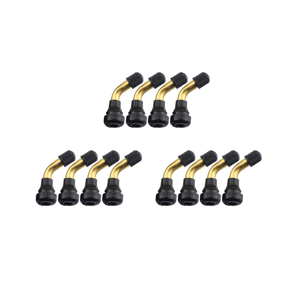 12Pcs Tyre Valves Stem Right Angle Snap-In Rubber 90 Degree Brass For Electric Scooter And M365 Electric Scooter 4711462180891