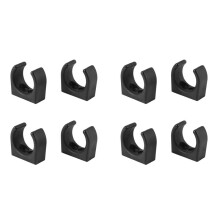 8 Pcs Nylon Ladder Clip Boat Hook Clip for Size 1-1/4Inch Diameter Per Set UV Marine Accessories Yacht Boat,Black