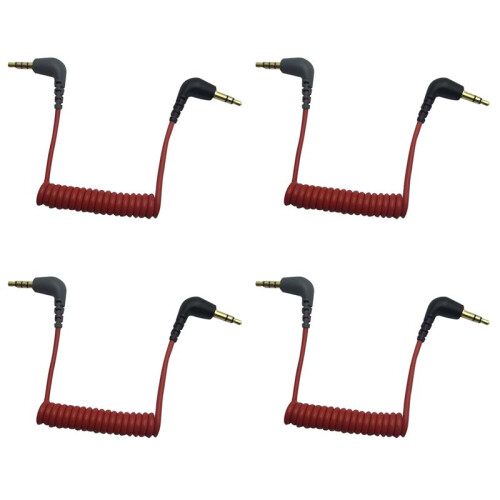 4X Replacement 3.5mm TRS to 3.5mm TRRS Adapter Cable for   Sc7 By VIDEOMIC GO Video Micro-Type Mics