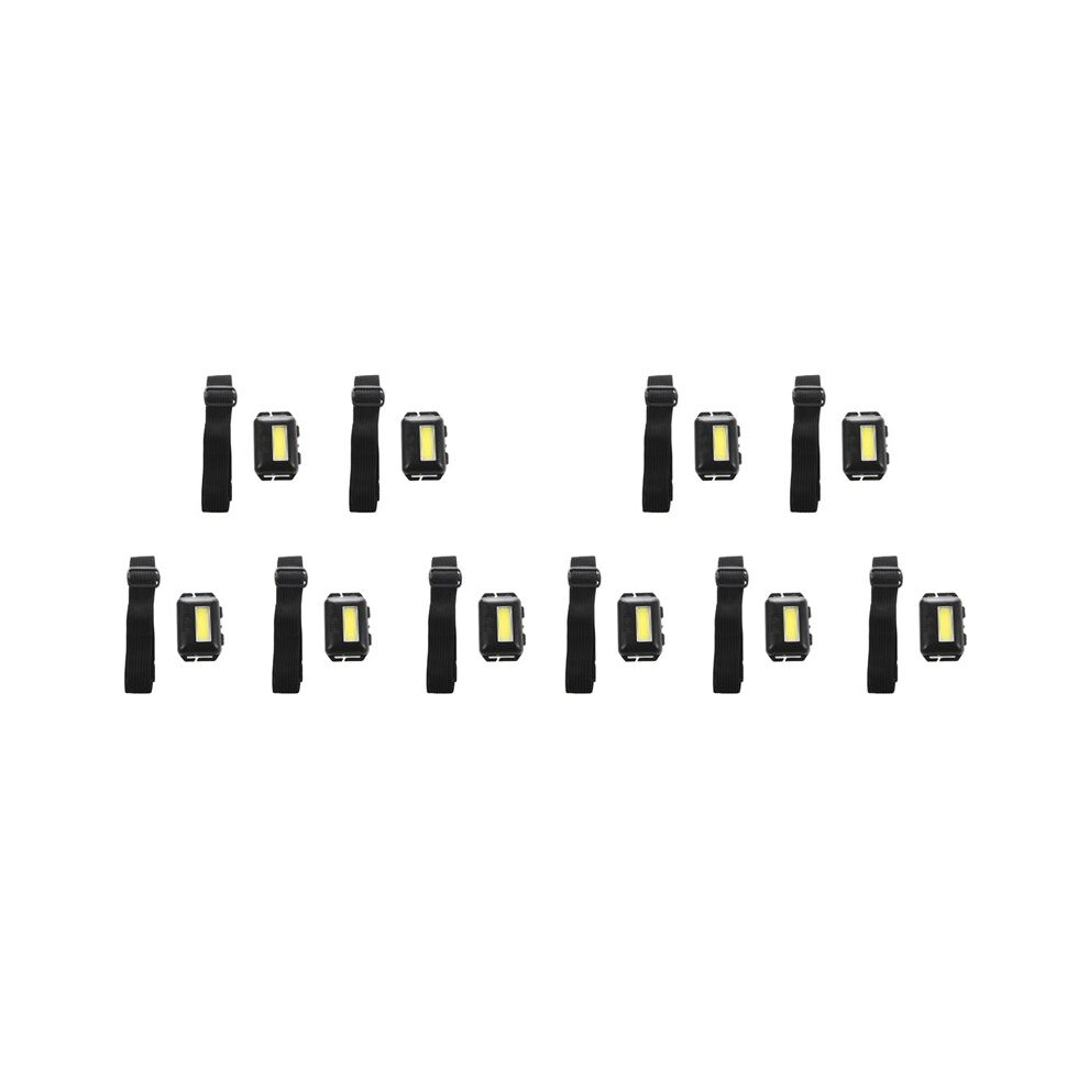 Photos - Flashlight 10X Cob Led Light Lamp Headlight 3 Modes Rainproof Torch  for Outdoor Fishing Black
