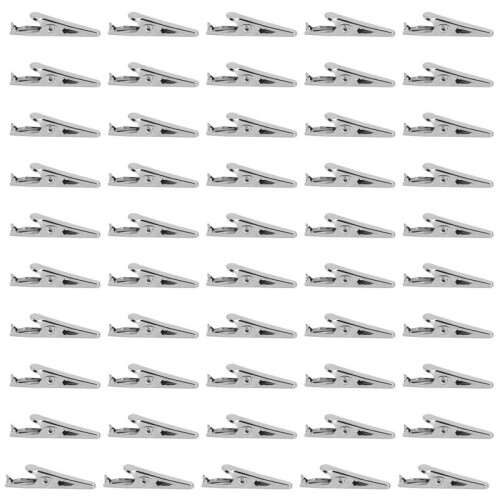 Braçadeiras Crocodilo de Metal Crocodilo com 400 Peças Tom de Prata 1