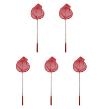 5X Aussen Fang Fang Schmetterlings Netz  Netz Tasche Edelstahl Teleskop  Netz Werkzeug Aussen Teleskop Tragbare Fang Fang Netz Rot
