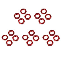20pcs 17mm Upgrade Wheel Hex Hub Nut Cover N10177 for RC1:8 Model Car,Red