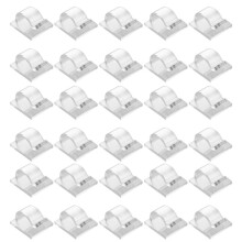 Hooks for Outdoor String Lights Clips 30 Pack Clips Clear Light Hook with 30 Waterproof Adhesive Backing
