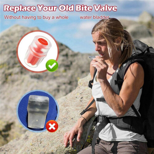 8 Packs Bite Valve Replacement Sheath for Water Bladder, Packs Hydraulics Reservoirs, Hydration Pack Bite Valve 2