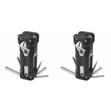 2X Bicycle Multifunction Tool Kits Multitool Tire Repair Tool Set with Screwdriver Chain