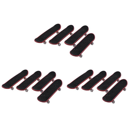 12 Pcs Professional  Fingerboards/ Finger Skateboard, Unique Matte Surface (Random Patterns and Colors)