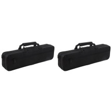 2X Nylon Gepolsterte Flöte Tasche Carry Case Cover Schultergurt 39x7x11cm Schwarz