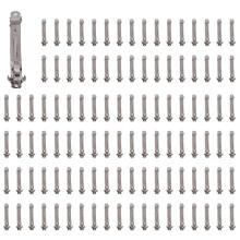 300 Pcs 80mm Metal French Clips Hair Bows Barrettes - Silver