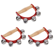 3X Tambourine Handbell Baby Kid Child Early Educational Musical Instrument Rhythm Shaking Small Jingle Bell Toy