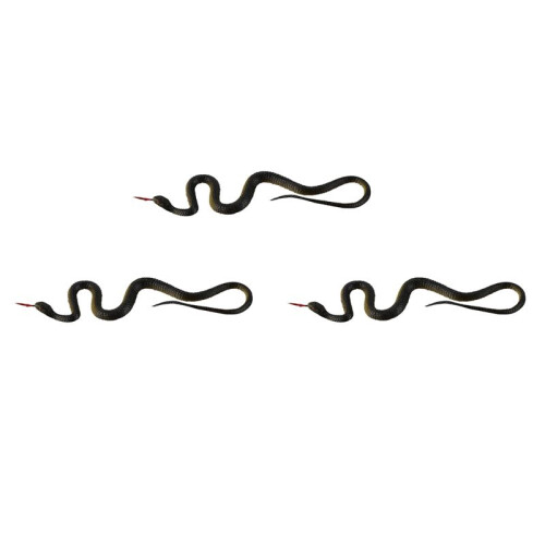 3X Rubber Snake Pretend Trick Toy Garden Props 1