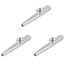 3X Nieuwe Zilveren Kazoo Aluminiumlegering