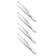 4X Outil Cosmetique Pince A Sourcil de Bout Plat en Metal