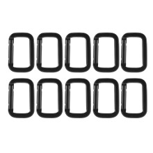 Mountaineering Button D Shape Spring Buckle Multifunctional Square Carabiner Aluminum Backpack Buckle Hiking Key Ring