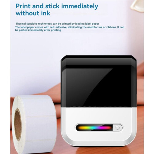 Portable Printer Thermal Printing Sticker  Pocket Printer Self-Adhesive Label Printer  Label Maker 1