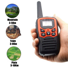 8Peças Handheld Walkie Talkie Radio 22 Canais Set 10 Uhf 400-470 Mhz Dual Band Long Range Communication Transceiver