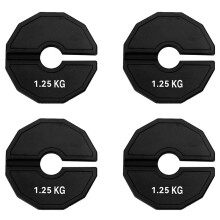 4X Gym Micro-Plates Hantel Fractional Weight Plate Gummi Tilläggsbyte Av Fraktionell Viktplatta Svart 1,25kg