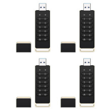4X Secure USB Drive, 32GB Encrypted USB Flash Drive Hardware Password Memory Stick with Keypad USB 3.0 Disk Flash Black