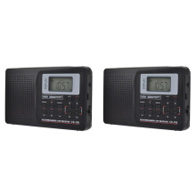 2X Vollbandradio AM/SW/FM-Radio Vollfrequenzempfänger Empfang Von FM-Radio mit Zeitwecker Tragbares Radio