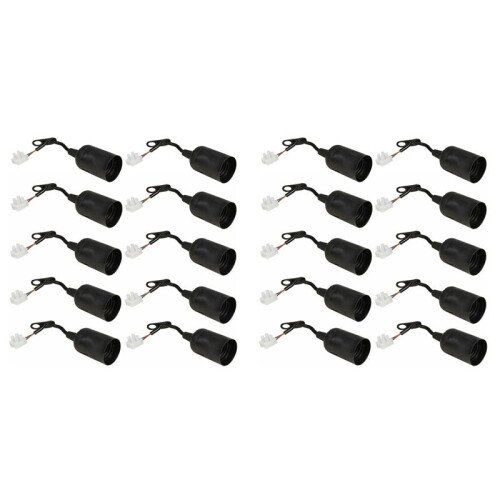 20Pcs E27 Lamp Holder Construction Socket Lamp Holder DIY Construction Site Socket Renovation Socket Lighting Accessorie