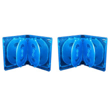 2X Pudełko do Przechowywania Płyt CD Opakowanie 10 Sztuk Etui na Płyty CD Plastikowe Dwustronne Pudełko na Płyty CD Samochodowe Etui na Płyty CD