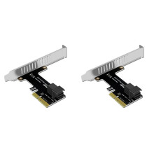 2X Pcie to SFF 8643 4X/8X Adapter Card 2 U.2 Port Card for Nvme SSD Converter Hard Disk Expansion Card for Desktop