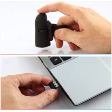 2X  2.4G Wireless Finger Ring Mouse Ergonomic Handheld Optical Travel Mice(Black)