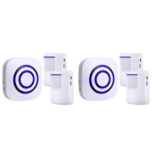 Motion Sensor Alarm System, Wireless Home Security Driveway Alarm Indoor,PIR Motion Detector Alert with 4 Sensor US Plug