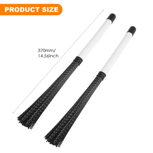 2Pcs Cajon Brush Telescoping Drum Brushes Nylon Sticks Percussion for Jazz Stick Drum Musical 2